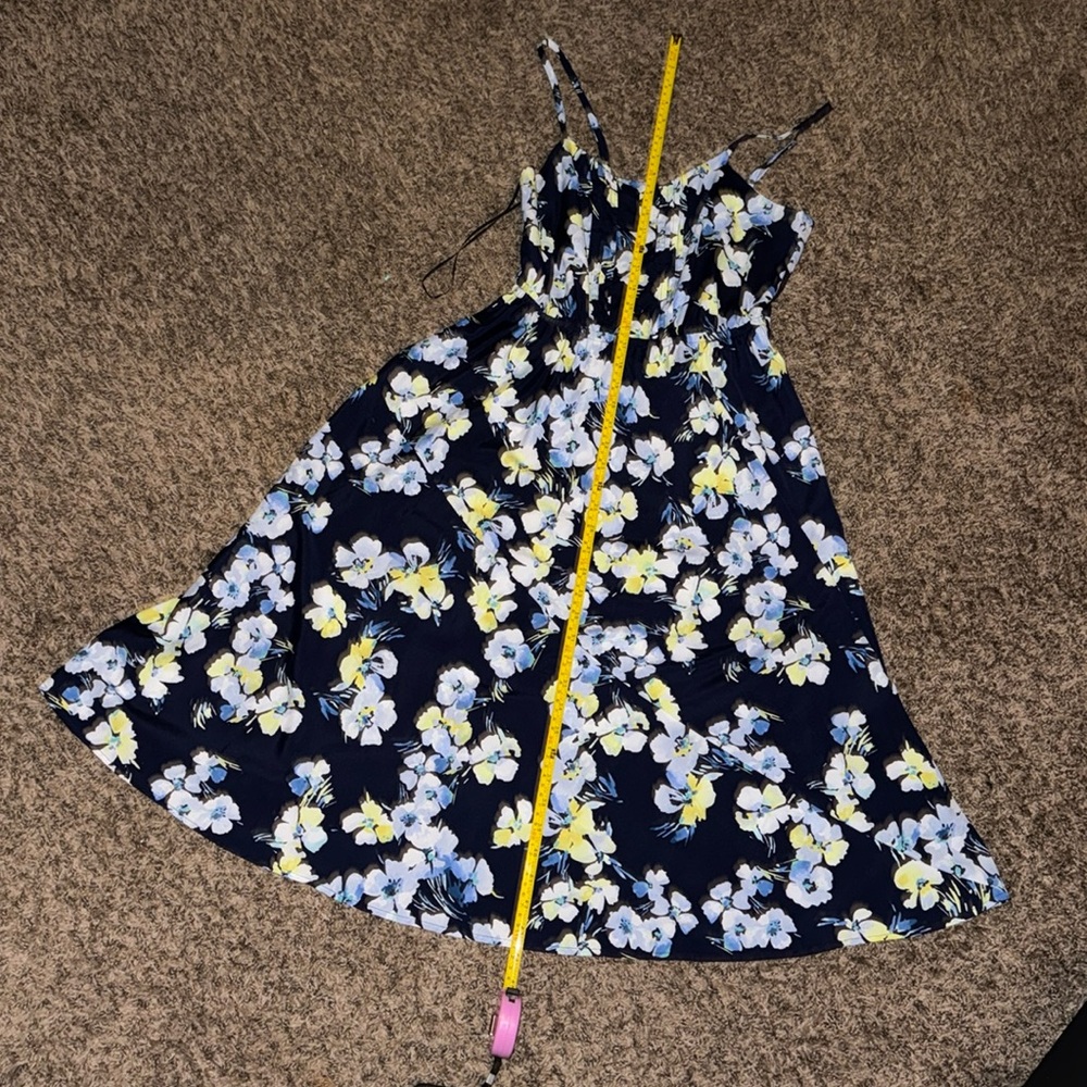 Dark blue floral dress
